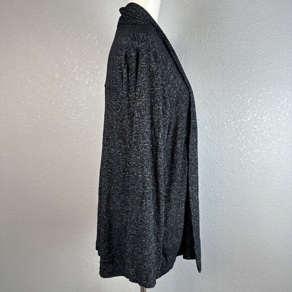 Habitat Womens Open Front Draped Cardigan Sweater Size XL Gray Marl Pockets - Picture 6 of 8